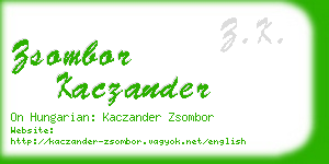 zsombor kaczander business card